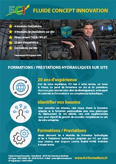 téléchargez notre catalogue de formation hydraulique FCI